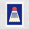 Badminton White Red Narrow White Frame