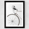 338 White Minimal Bicycle Wide Black Frame