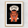 OMG Satan! Medium Oak Frame