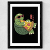 Pizza Turtle Prints Wide Black Frame