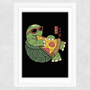 Pizza Turtle Prints Wide White Frame