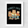 Street Cats Medium White Frame