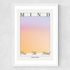 Free The Mind Medium White Frame
