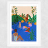 Swimming Wild Wide White Frame