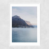 Lake Mist I Narrow White Frame