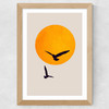 Birds In The Sky Wide Oak Frame