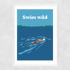 Swim Wild Narrow White Frame