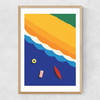 Beach Life by Rosi Feist Narrow Oak Frame