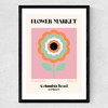Columbia Road Flower Market by Luxe Poster Co Medium Black Frame