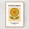 Portobello Road Flower Market Narrow Oak Frame