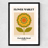 Portobello Road Flower Market Medium Black Frame