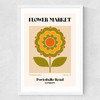 Portobello Road Flower Market Medium White Frame