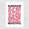 Blooming Beautiful Narrow White Frame