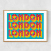 London Typography Narrow Oak Frame