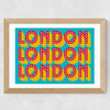 London Typography Wide Oak Frame