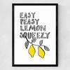 Easy Peasy Lemon Medium Black Frame