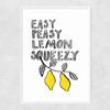 Easy Peasy Lemon Narrow White Frame