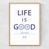 Life Is Good Bicycle Narrow Oak Frame