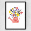 No Rain No Flowers Medium Black Frame