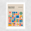 Bauhaus Colour Blocks Narrow White Frame