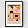 Geometric Bauhaus Medium Black Frame