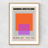 Orange & Purple Bauhaus Narrow Oak Frame