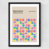 Pastel Circles Bauhaus Medium Black Frame