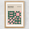 Pink & Green Bauhaus Wide Oak Frame
