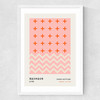 Pink Bauhaus Medium White Frame