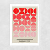 Red Bauhaus Gradient Unframed Print