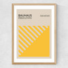 Yellow Bauhaus Medium Oak Frame
