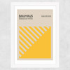 Yellow Bauhaus Wide White Frame