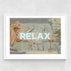 Relax by Oh Fine! Art Medium White Frame
