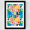Checkered Yin Yang Pattern