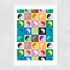 Checkered Yin Yang Pattern