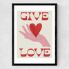Give Love Medium Black Frame