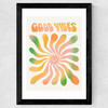 Good Vibes Wide Black Frame