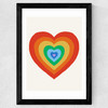 Pride Heart Wide Black Frame