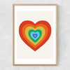 Pride Heart Narrow Oak Frame