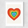 Pride Heart Medium White Frame