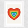 Pride Heart Wide White Frame