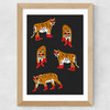 Tigers In Red Boots Wide Oak Frame
