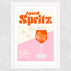 Aperol Spritz Cocktail Wide White Frame