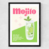 Mojito Cocktail Medium Black Frame