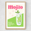 Mojito Cocktail Medium Oak Frame
