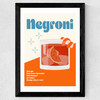 Negroni Cocktail Wide Black Frame