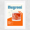 Negroni Cocktail Wide White Frame