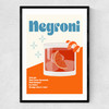Negroni Cocktail Narrow Black Frame