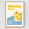 Whiskey Sour Cocktail Medium Oak Frame