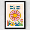 Focus On Yourself Wide Black Frame